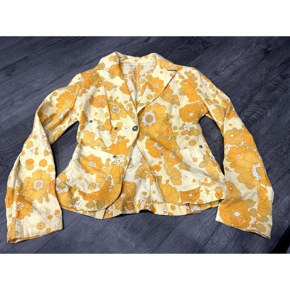 GENTLY USED *VINTAGE* DOCKS DORA 60'S PRINT BLAZER